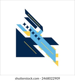 Corner geometric shape vector element