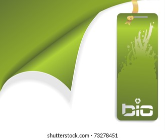 corner and green bio tag