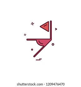 Corner icon design vector