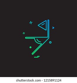 Corner icon design vector