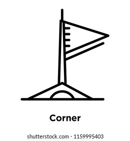 Corner icon vector isolated on white background, Corner transparent sign , line or linear sign, element design in outline style