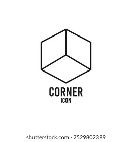 corner icon vector template illustration logo design