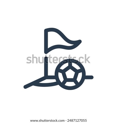 Corner Kick for Football Vector Icon