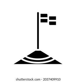 corner kick glyph icon vector. corner kick sign. isolated contour symbol black illustration