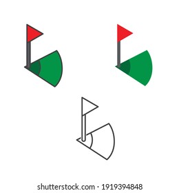 corner kick ilustration design. corner kick icon set isolated on white background. ready use vector.