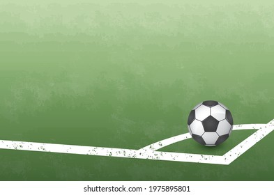 Corner kick image illustration (soccer ball) (vector image)