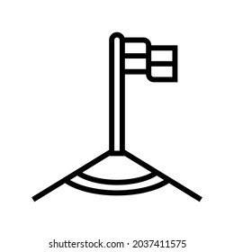 corner kick line icon vector. corner kick sign. isolated contour symbol black illustration
