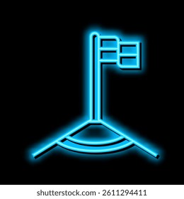 corner kick neon light sign vector. corner kick illustration