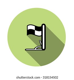 Corner Kick Vector icon in flat style