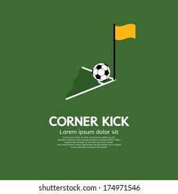 Corner Kick Vector Illustration