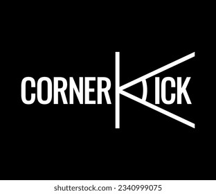 Corner Kick Wort Typografie Vektorgrafik