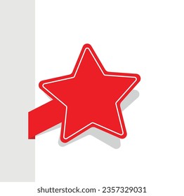banner de etiqueta de esquina en fondo blanco