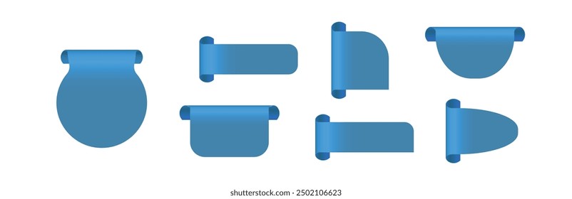 corner label banner on white background