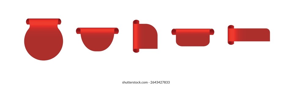 corner label banner on white background