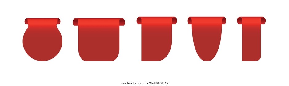 corner label banner on white background