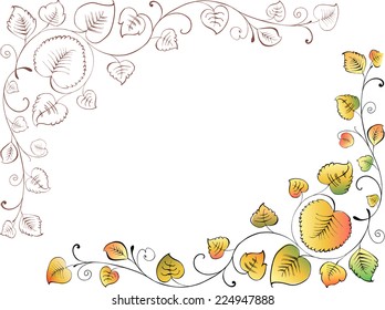 corner of the  leaves