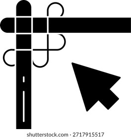 Diseño de icono de Vector de línea de esquina