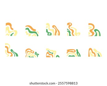 Corner Liquid Topography Element Set 