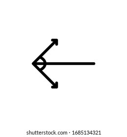 corner and mathematics icon. Perfect for application, web, logo, game and presentation template. icon design line style