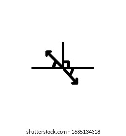 corner, mirror and mathematics icon. Perfect for application, web, logo, game and presentation template. icon design line style