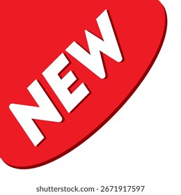 Corner new tag. New arrival shop product badge label or sticker