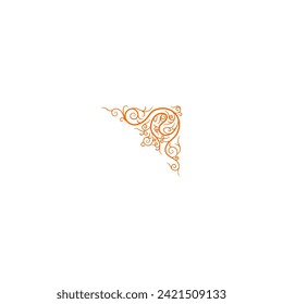 corner with orange Islamic elements corner