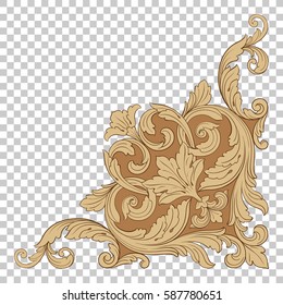 Corner ornament in baroque style.