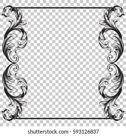 Corner ornament in baroque style.