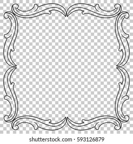 Corner ornament in baroque style.
