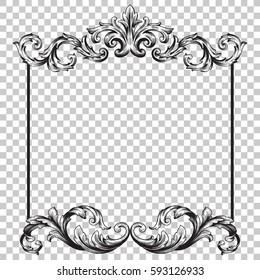 Corner ornament in baroque style.