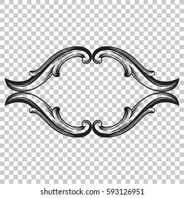 Corner ornament in baroque style.