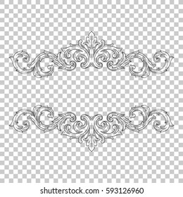 Corner ornament in baroque style.