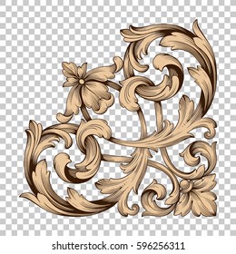 Corner ornament in baroque style
