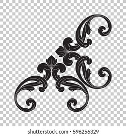 Corner ornament in baroque style
