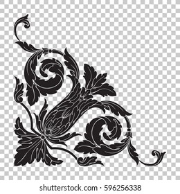 Corner ornament in baroque style