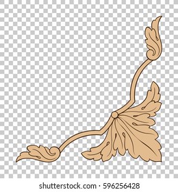 Corner ornament in baroque style