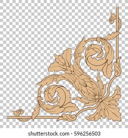 Corner ornament in baroque style