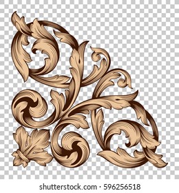 Corner ornament in baroque style