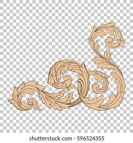 Corner ornament in baroque style.
