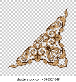 Corner ornament in baroque style.