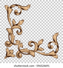 Corner ornament in baroque style.
