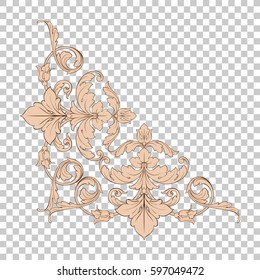 Corner ornament in baroque style