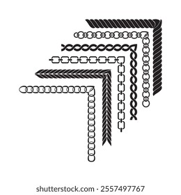 corner ornament black vector design