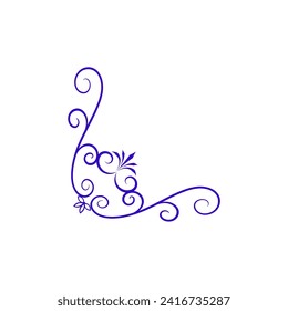 ornamento de esquina en juego púrpura
