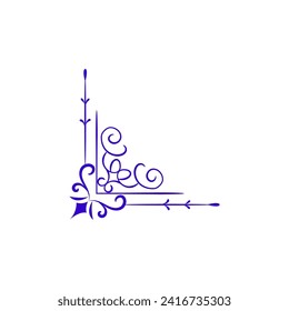corner ornament in purple set