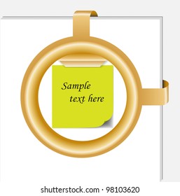 corner paper clip with sticker