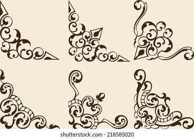 Corner perfect set isolated on white