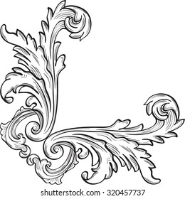 The corner piece is isolated on white