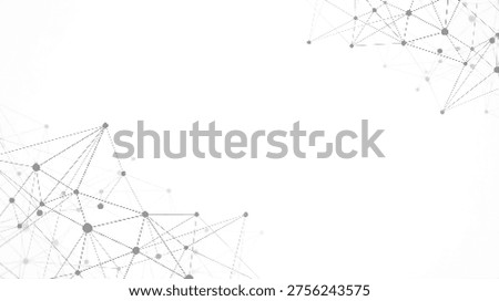 Corner Plexus Network Halftone Design Concept with Connecting Dots Texture for Digital Communication and Global Connectivity Vector Graphic Illustration