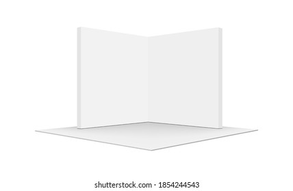 Corner Press Wall Isolated on White Background. Vector Illustration